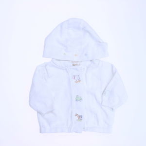 Stacy Claire Boyd Boys White Cardigan size: 0-6 Months